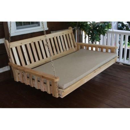 A & L Furniture 75" Twin Mattress Traditional English Swingbed - 456C-UNF