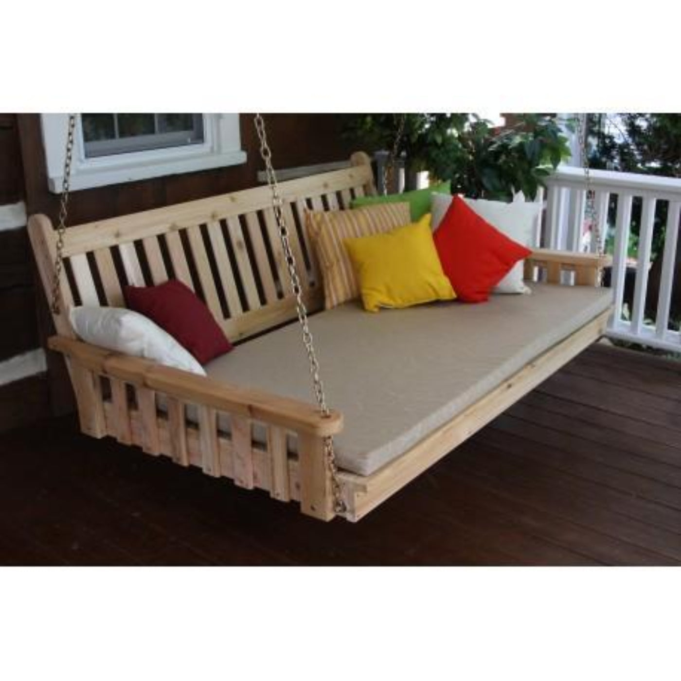 A & L Furniture 75" Twin Mattress Traditional English Swingbed - 456C-UNF