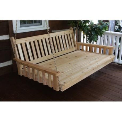 A & L Furniture 75" Twin Mattress Traditional English Swingbed - 456C-UNF