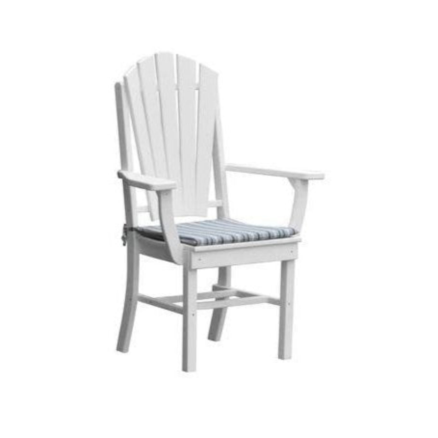 A & L Furniture Adirondack Dining Chair w/ Arms - 4114-White