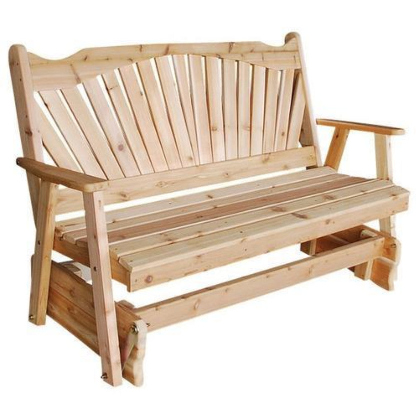 A & L Furniture Cedar Fanback Glider - 581C-4FT-Unfinished