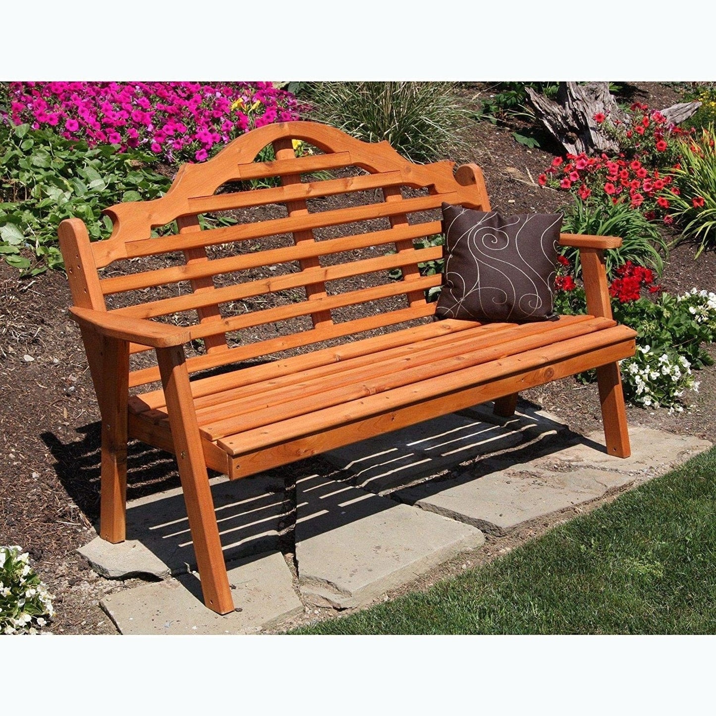 A & L Furniture Cedar Marlboro Garden Bench - 471C-4FT-Unfinished
