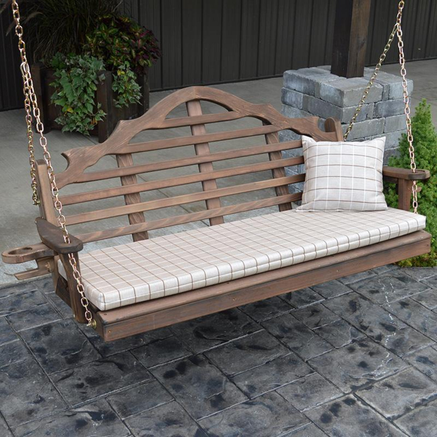 A & L Furniture Cedar Marlboro Swing - 371C-4FT-Unfinished