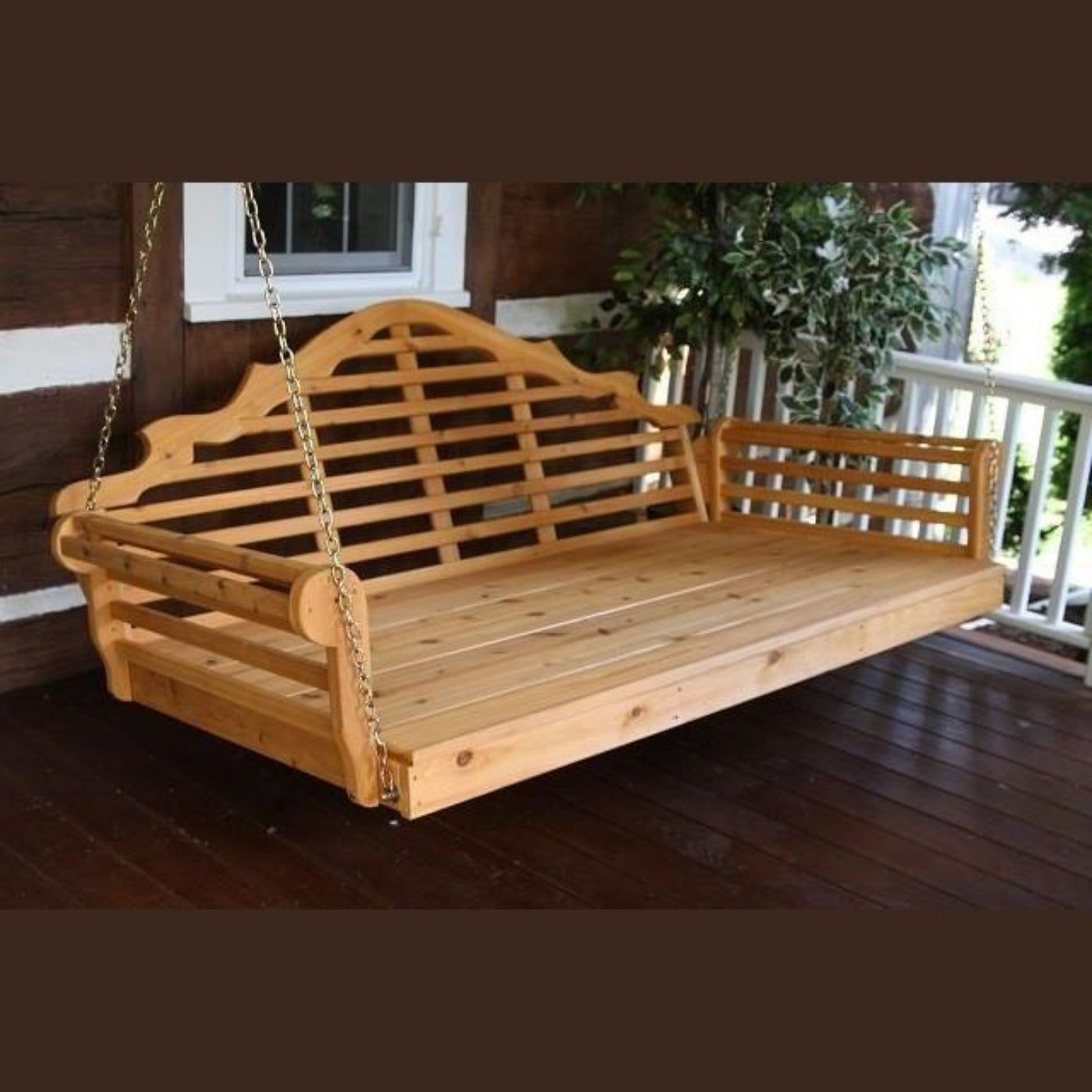 A & L Furniture Cedar Marlboro Swingbed - 421C-4FT-Unfinished