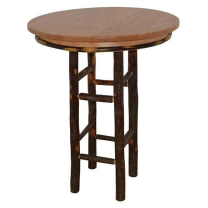A & L Furniture Hickory Round Bar Table