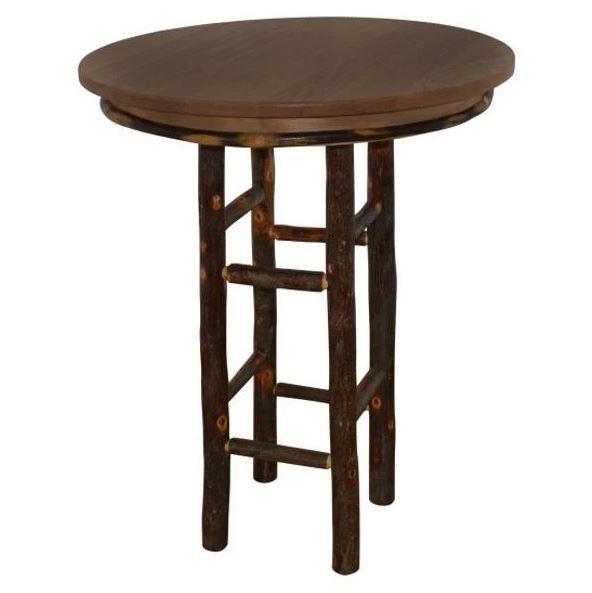 A & L Furniture Hickory Round Bar Table