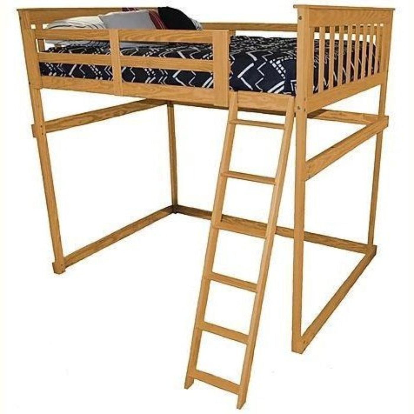 A & L Furniture Mission Loft Bed w Side Ladder - 3300