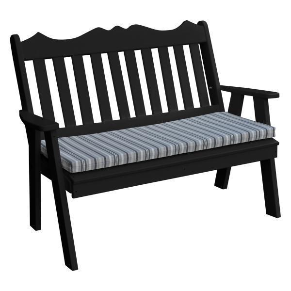 A & L Furniture Poly Royal English Garden Bench - 855-4FT-Aruba Blue