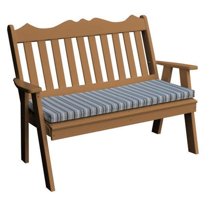 A & L Furniture Poly Royal English Garden Bench - 855-4FT-Aruba Blue