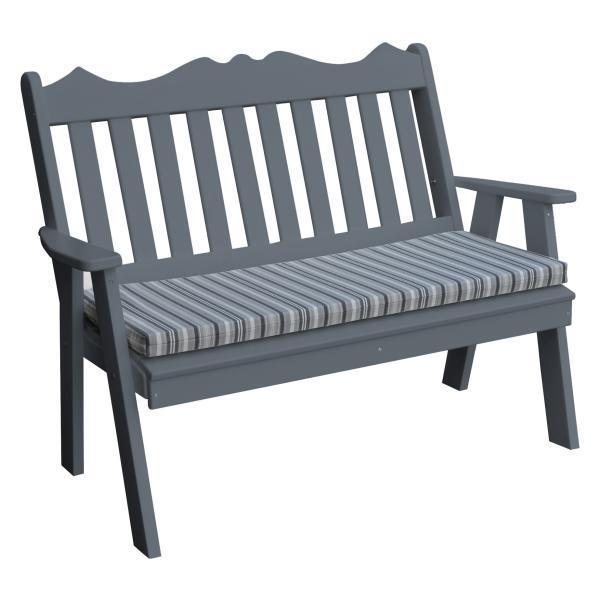 A & L Furniture Poly Royal English Garden Bench - 855-4FT-Aruba Blue