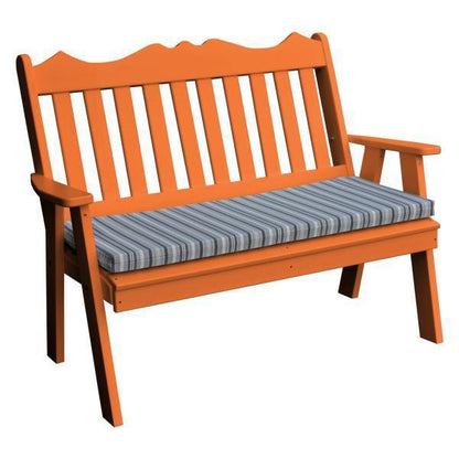 A & L Furniture Poly Royal English Garden Bench - 855-4FT-Aruba Blue