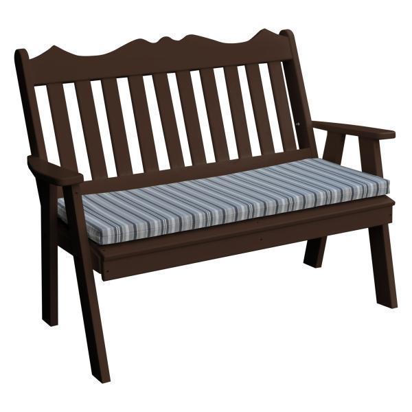 A & L Furniture Poly Royal English Garden Bench - 855-4FT-Aruba Blue
