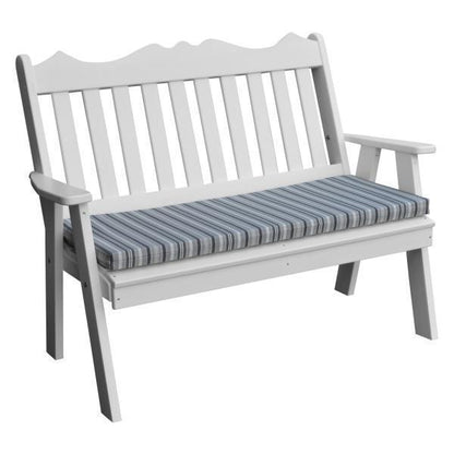 A & L Furniture Poly Royal English Garden Bench - 855-4FT-Aruba Blue
