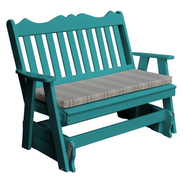 A & L Furniture Poly Royal English Glider - 875-4FT-Blue
