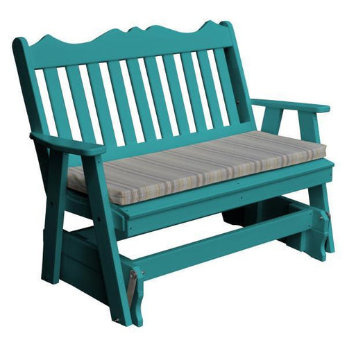 A & L Furniture Poly Royal English Glider - 875-4FT-Blue