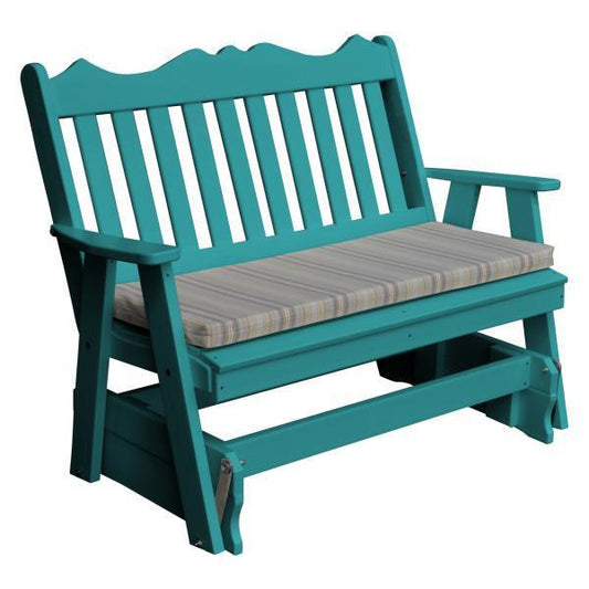 A & L Furniture Poly Royal English Glider - 875-4FT-Blue