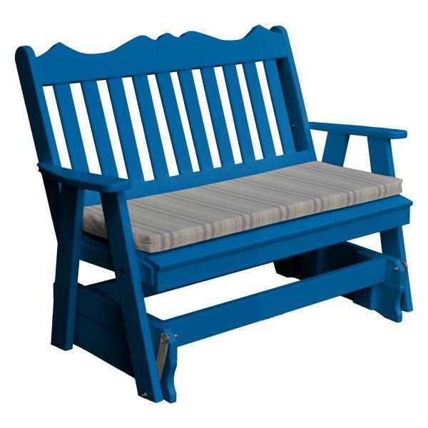 A & L Furniture Poly Royal English Glider - 875-4FT-Blue