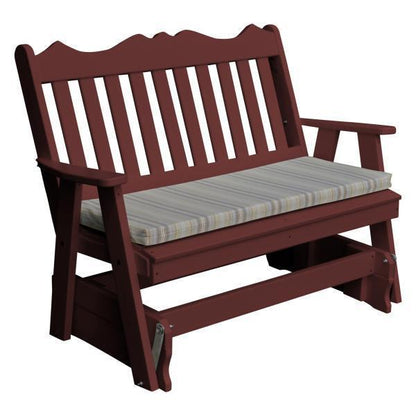 A & L Furniture Poly Royal English Glider - 875-4FT-Blue