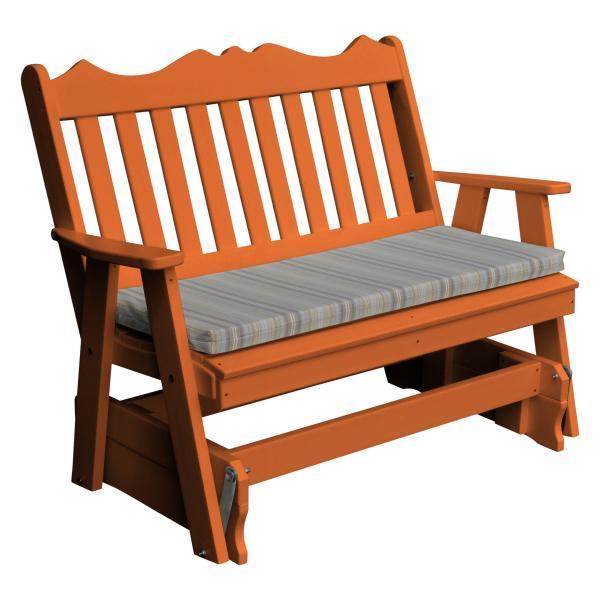 A & L Furniture Poly Royal English Glider - 875-4FT-Blue