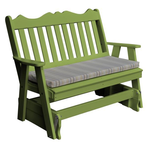A & L Furniture Poly Royal English Glider - 875-4FT-Blue