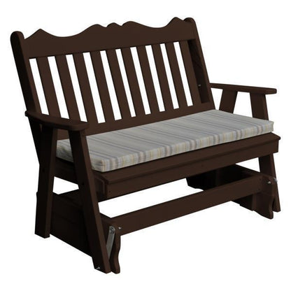 A & L Furniture Poly Royal English Glider - 875-4FT-Blue