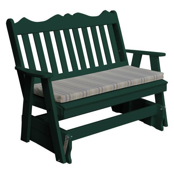 A & L Furniture Poly Royal English Glider - 875-4FT-Blue