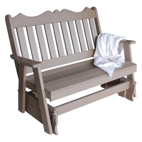 A & L Furniture Poly Royal English Glider - 875-4FT-Blue