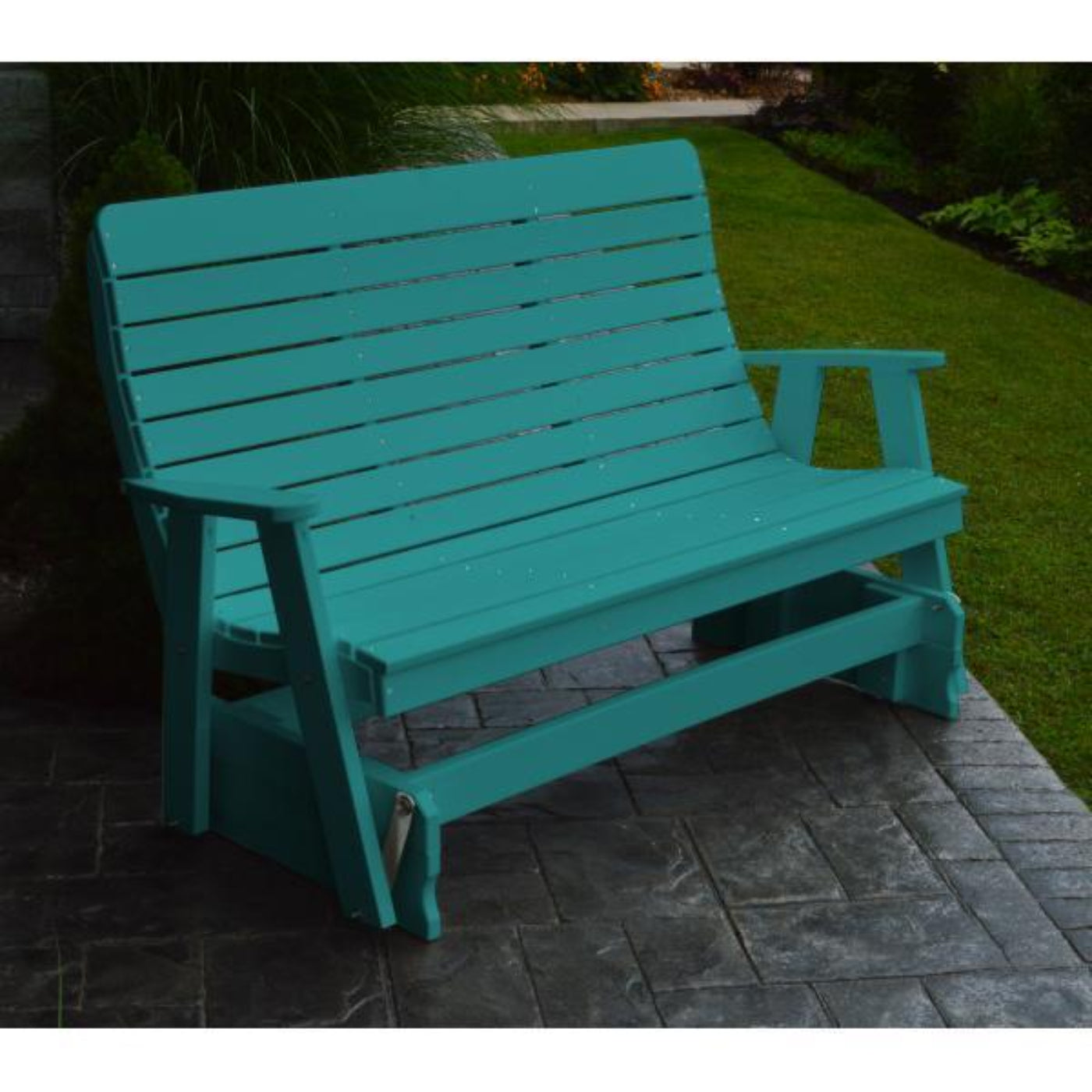 A & L Furniture Poly Winston Glider - 872-4FT-Aruba Blue