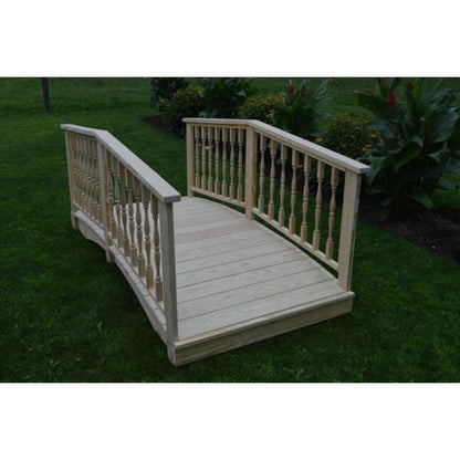 A & L Furniture Spindle Garden Bridge in Pressure Treated Pine - 3304-UNF