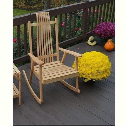 A & L Furniture Amish Handcrafted Bent Oak Rocker - 6031