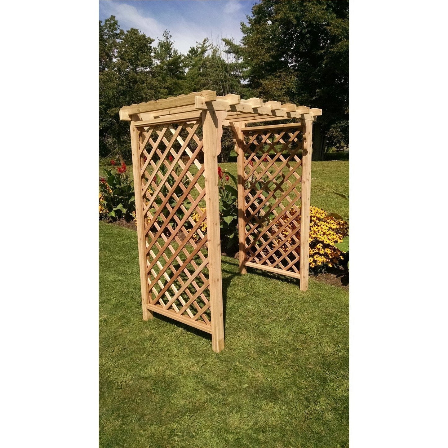 A & L Furniture Amish Handcrafted Cedar Wood Covington Arbor - 1403C-CS