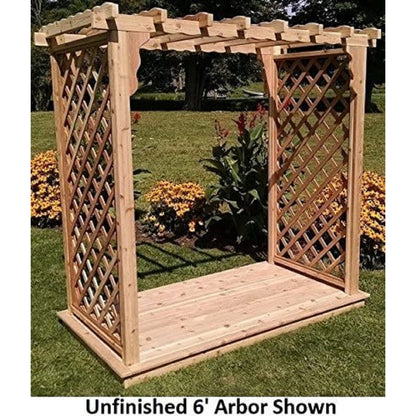 A & L Furniture Amish Handcrafted Cedar Wood Covington Arbor & Deck - 1419C-CS
