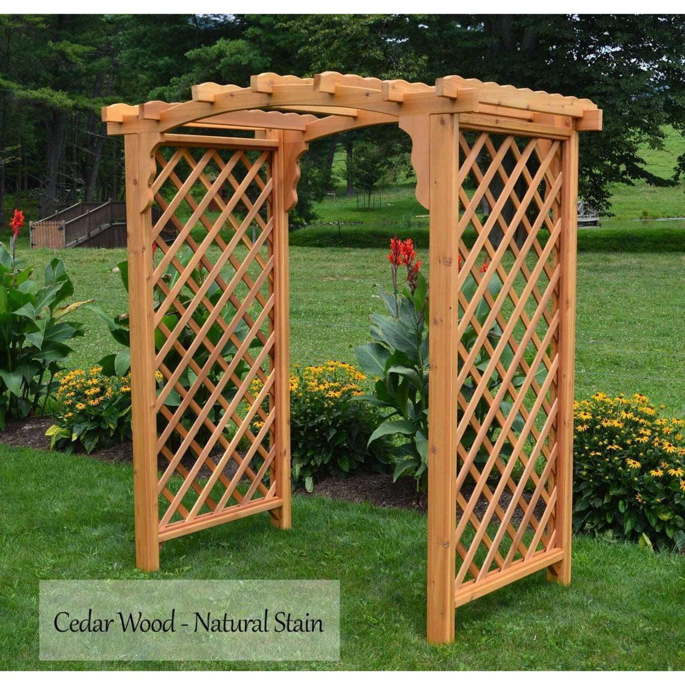 A & L Furniture Amish Handcrafted Cedar Wood Jamesport Arbor - 1405C-CS