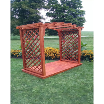 A & L Furniture Amish Handcrafted Cedar Wood Jamesport Arbor & Deck - 1421C-CS
