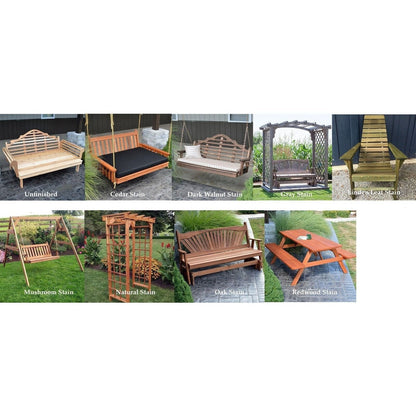A & L Furniture Amish Handcrafted Cedar Wood Jamesport Arbor & Deck - 1421C-CS