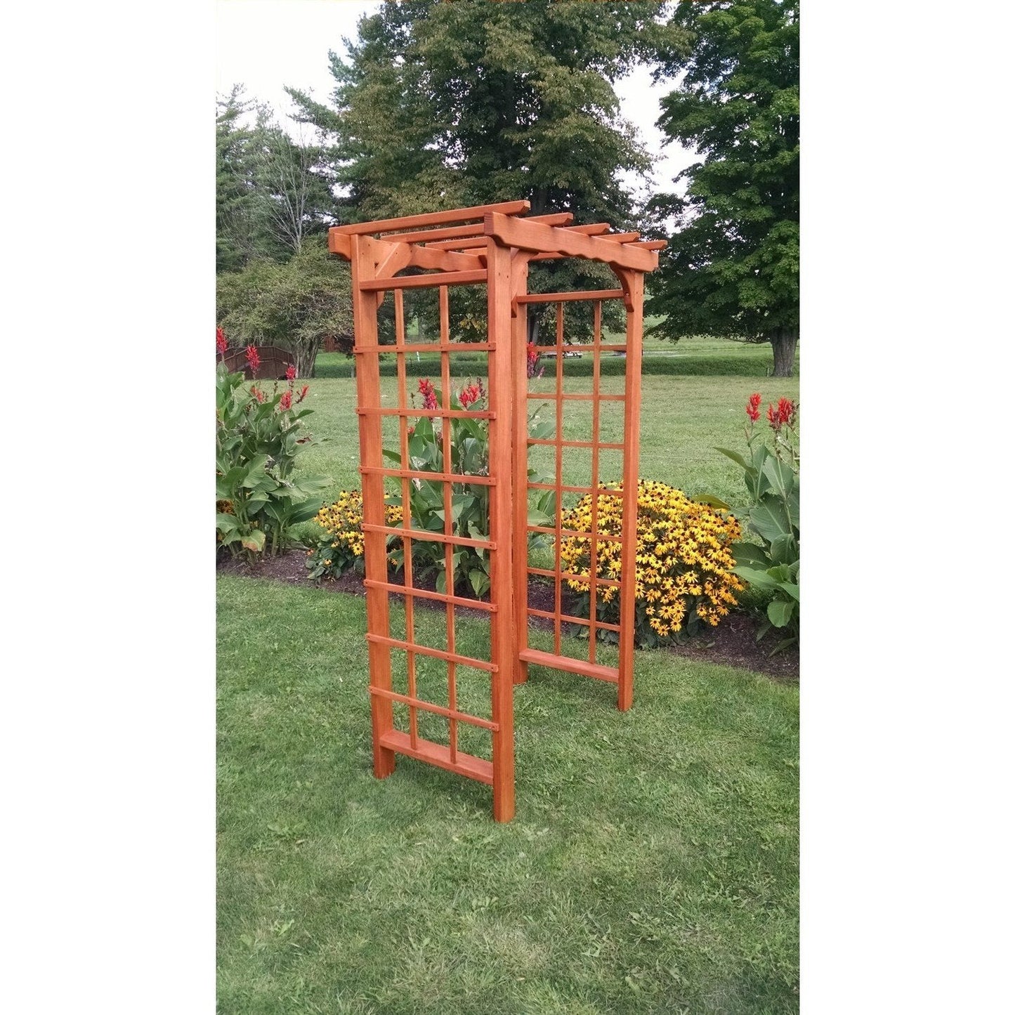 A & L Furniture Amish Handcrafted Cedar Wood Morgan Arbor - 1132C-CS