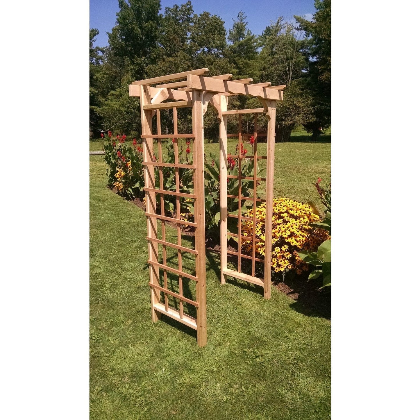 A & L Furniture Amish Handcrafted Cedar Wood Morgan Arbor - 1132C-CS