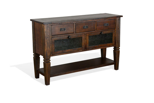 Sunny Designs Homestead - Transitional Mahogany Wood Server - Tobacco Leaf - 1954TL2