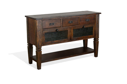 Sunny Designs Homestead - Transitional Mahogany Wood Server - Tobacco Leaf - 1954TL2