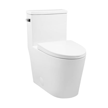 Swiss Madison Dreux One-Piece 12" Rough-in 1.28 GPF Left Flush Elongated Toilet in Glossy White - SM-1T182