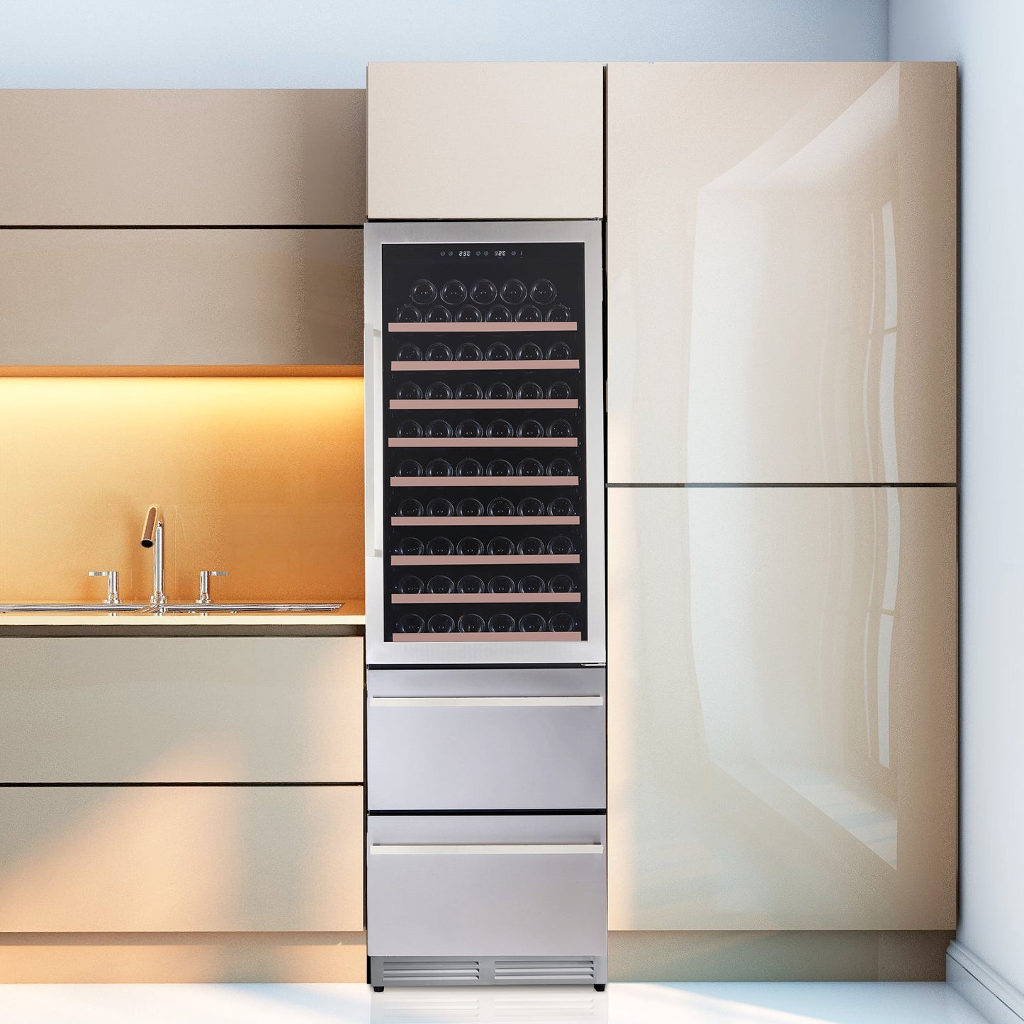Avanti ELITE Series Wine Cooler, 2-Drawer Beverage Center, Stainless Steel - WCDD108E3S