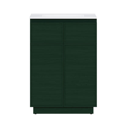 Swiss Madison St. Tropez 24" Freestanding Bathroom Vanity in Green Oak with Sink Top - SM-BV0801GA