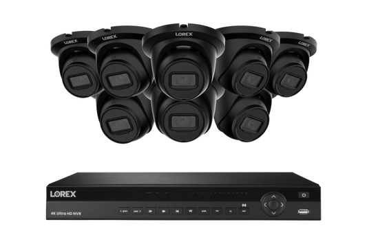 Lorex Elite Series 4K 16 Camera Capable 6TB Wired NVR System with 4MP (2K) A4 IP Turret Cameras - N2K6-168WT-A4