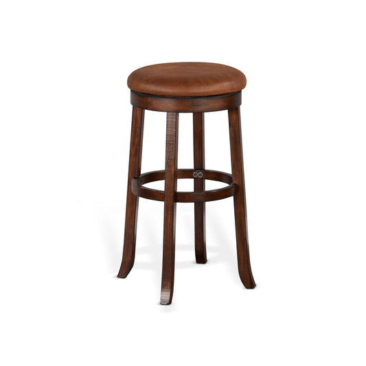Sunny Designs Santa Fe - 30" Swivel Stool With Cushion Seat (Set of 2) - Dark Chocolate - 1646DC-30