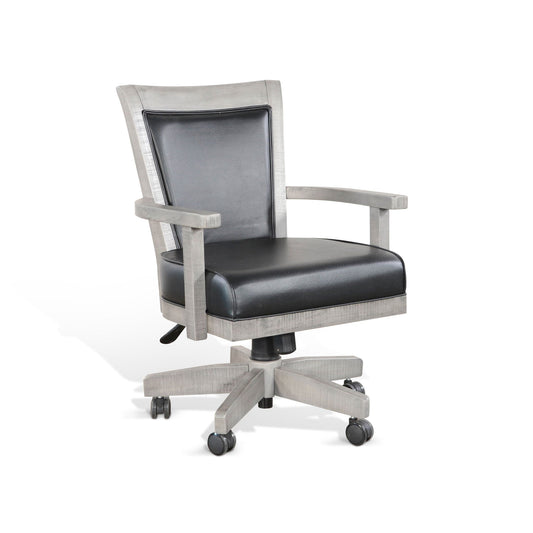 Sunny Designs Alpine - Game Chair With Casters, Cushion Seat & Back - Gray - 1444AG