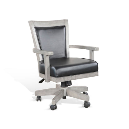 Sunny Designs Alpine - Game Chair With Casters, Cushion Seat & Back - Gray - 1444AG