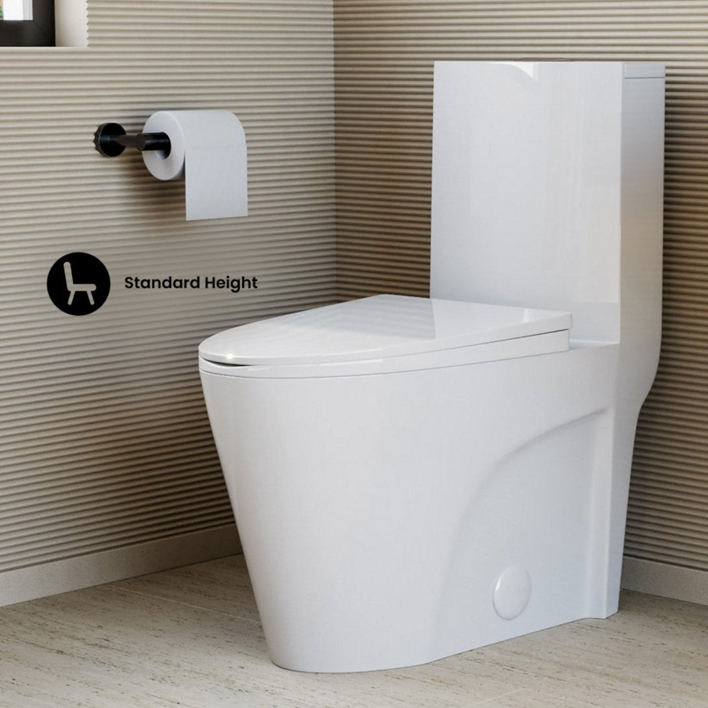 Swiss Madison St. Tropez One-Piece 14" Rough-in 1.1/1.6 GPF Dual Top Flush Elongated Toilet in Glossy White - SM-1T251
