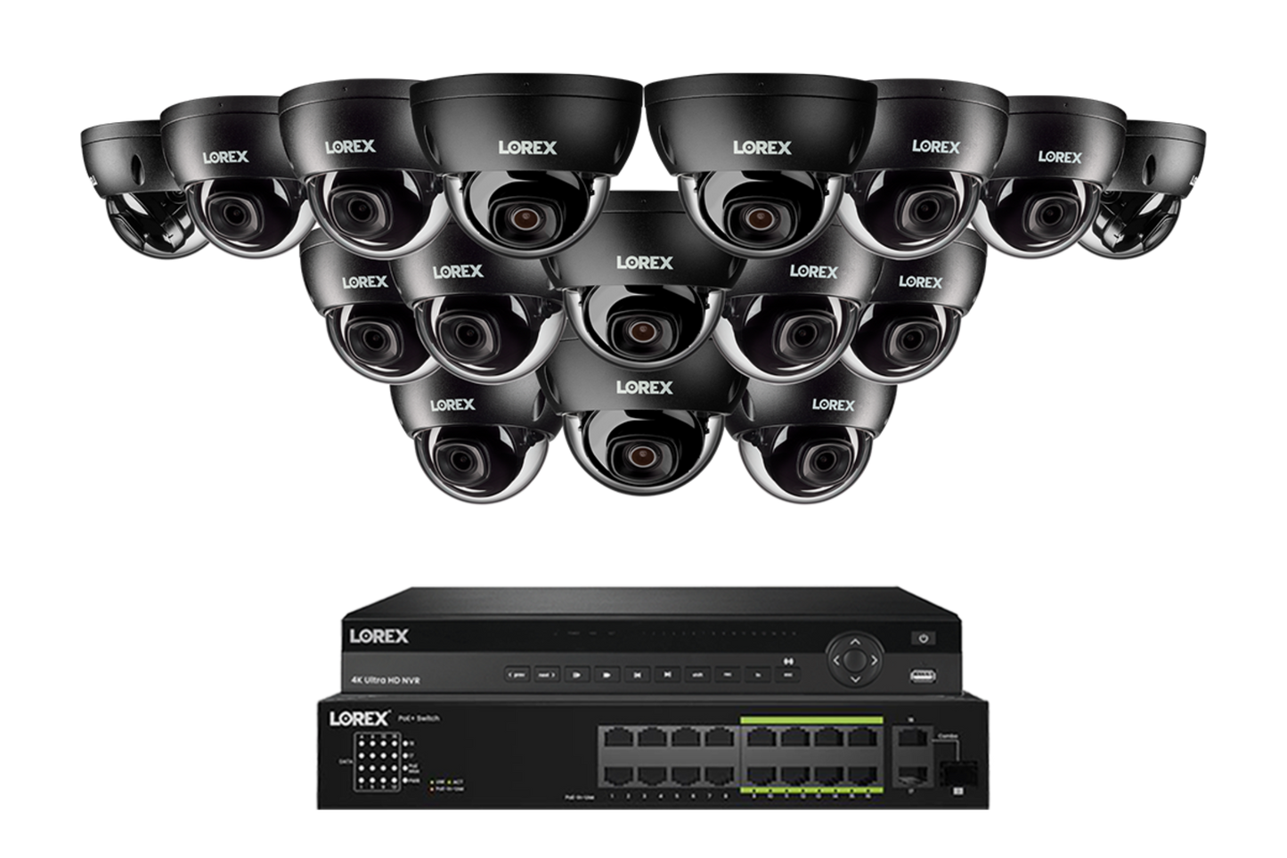 Lorex Elite Series 4K 32 Camera Capable 6TB Wired NVR System with 8MP (4K) A10 IP Dome Cameras - NC4K6-3216BD-E851