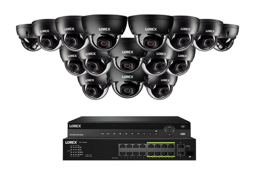 Lorex Elite Series 4K 32 Camera Capable 6TB Wired NVR System with 8MP (4K) A10 IP Dome Cameras - NC4K6-3216BD-E851