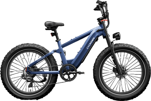 Samson Cycrown Roma Electric Bike All-Terrain Step-Over Frame 1500W 28 MPH 90 Mile Range 48V New - ROMA-INDIGO-BLUE